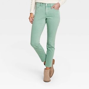 Universal Thread Green Mid-Rise Skinny Jeans, 6/28